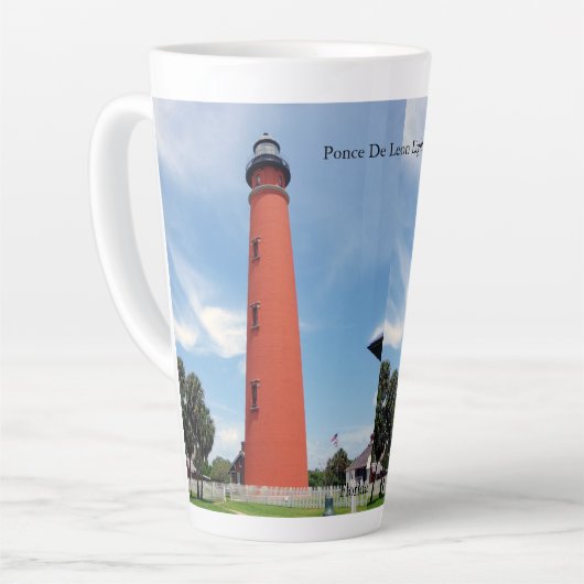 Ponce De Leon Lighthouse Latte Tasse (Linke Ecke)