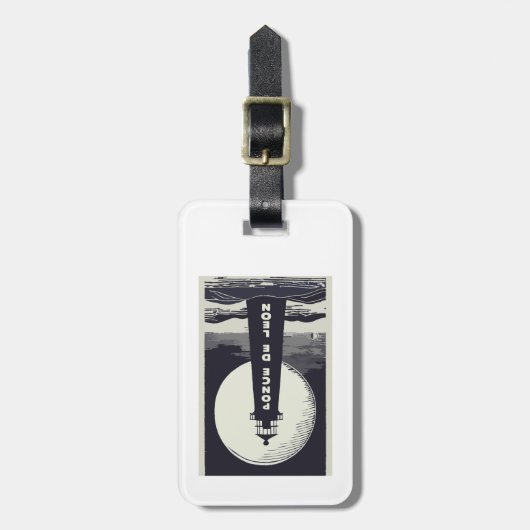 Ponce De Leon Lighthouse Moon Gepäckanhänger (Vorderseite vertikal)
