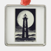 Ponce De Leon Lighthouse Moon Ornament Aus Metall (Vorne)