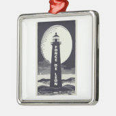 Ponce De Leon Lighthouse Moon Ornament Aus Metall (Links)