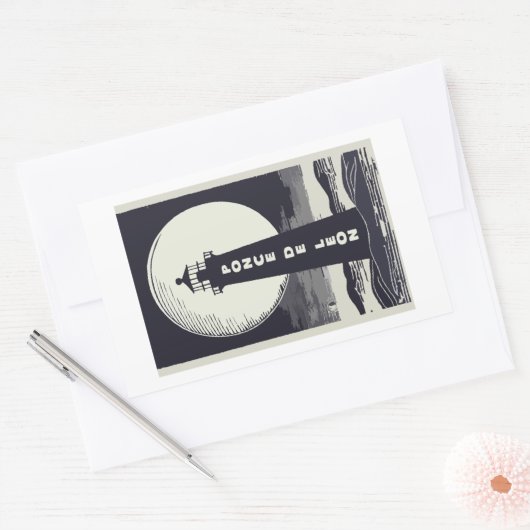 Ponce De Leon Lighthouse Moon Rechteckiger Aufkleber (Umschlag)