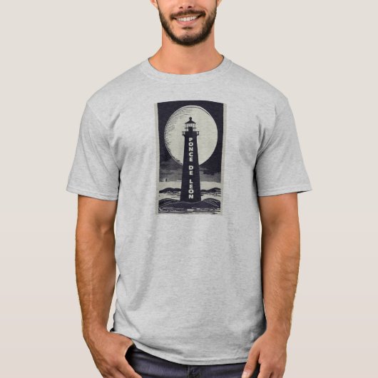 Ponce De Leon Lighthouse Moon T-Shirt (Vorderseite)