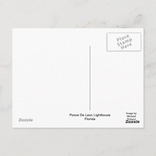Ponce De Leon Lighthouse Postkarte (Rückseite)