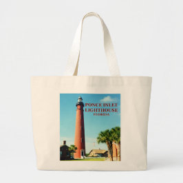 Ponce Einlass-Leuchtturm, Florida-Taschen-Tasche Jumbo Stoffbeutel