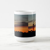 Ponce Einlass-Leuchtturm-Sorbett-orange Himmel Kaffeetasse (Mittel)