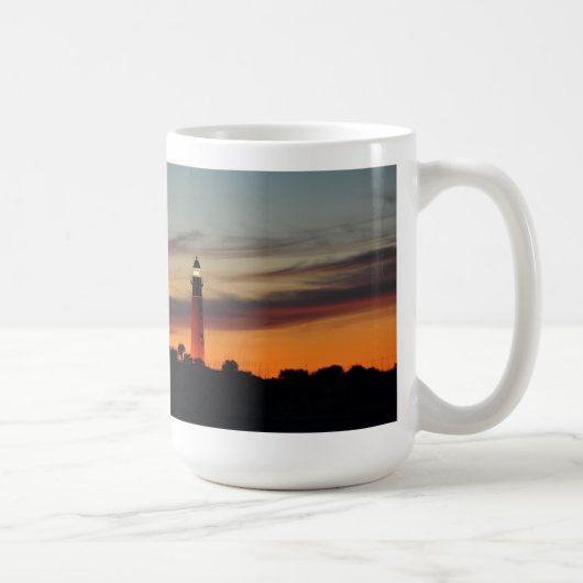 Ponce Einlass-Leuchtturm-Sorbett-orange Himmel Kaffeetasse (Rechts)