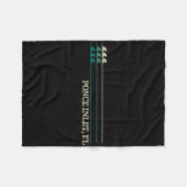 Ponce Inlet Florida Break Surfing Retro Wave Fleecedecke (Vorderseite (Horizontal))