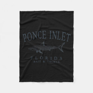 Ponce inlet florida Hai retro Schiefer Kunst Angel Fleecedecke