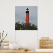 Ponce Inlet Light House Oberhalb der Bäume Poster (Küche)