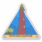 Ponce Inlet Lighthouse Aufkleber (Vorderseite)