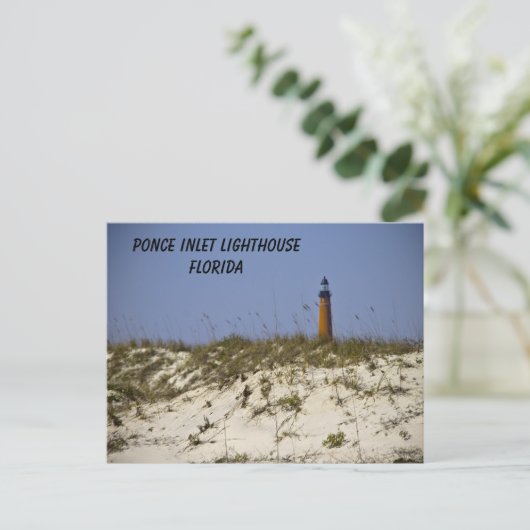 Ponce Inlet Lighthouse Florida Beach Personalize Postkarte (Stehend Vorderseite)