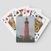 Ponce Inlet Lighthouse Oberhalb des Trees Fotos Spielkarten (Rückseite)