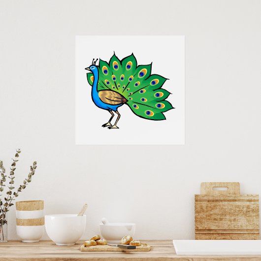 Ponce Peacock Poster (Küche)