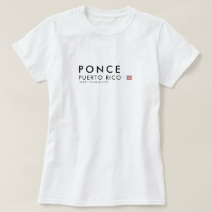 Ponce Puerto Rico T-Shirt   Koordinaten Tee