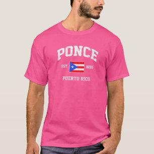 Ponce Puerto Rico Vintag Boricua Flag Athletic St T-Shirt