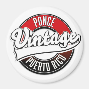 Ponce Puerto Rico Vintages Logo Magnet