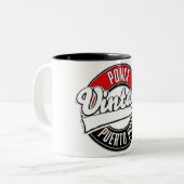 Ponce Puerto Rico Vintages Logo Zweifarbige Tasse (Vorderseite Links)
