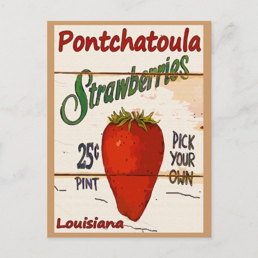 Ponchatoula Strawberries Card Postkarte (Vorderseite)