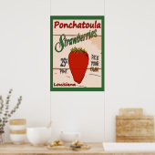 Ponchatoula Strawberries Zeichen Poster (Küche)