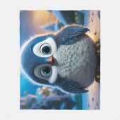 Poncho - Ein glatter Pinguin Fleecedecke (Vorderseite)