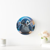 Poncho - Ein glatter Pinguin Runde Wanduhr (Zuhause)