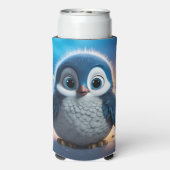 Poncho - Ein glatter Pinguin Selters Dosenkühler (Seltzer Rückseite)