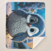 Poncho - Ein glatter Pinguin Sherpadecke (Vorderseite)