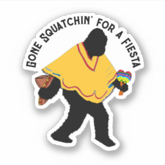 Poncho Sasquatch Fiesta Aufkleber