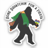 Poncho Sasquatch Fiesta Aufkleber (Vorderseite)