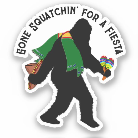 Poncho Sasquatch Fiesta Aufkleber (Vorderseite)