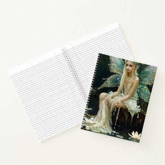 Pond Fairie in Pearls Spiral Notebook Notizblock (Innenseite)