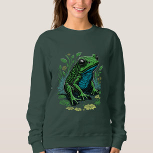 Pond Frog Grafik Sweatshirt