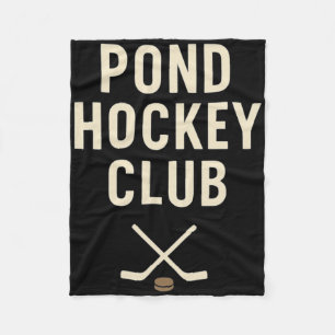 Pond Hockey Club gekreuzte Stöcke Outdoor-Winterei Fleecedecke