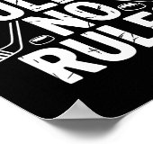 Pond Hockey Player No Rules Shinny  Poster (Ecke)