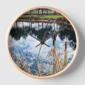 Pond Landscape Nature Fotografy Art Uhr (Vorderseite)