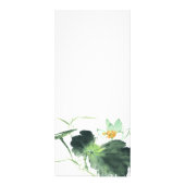 Pond Lotus Peace / Chinese Brush Painting Art Werbekarte (Hinten)
