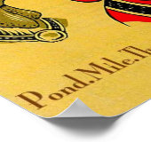 Pond Mile Rooster Poster (Ecke)