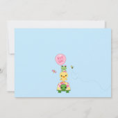 Pond Pals Baby Shower Einladung Duck Frog GIRLS (Rückseite)