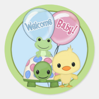 Pond Pals Duck Baby Shockaufkleber PPL-N#3A Schild Runder Aufkleber