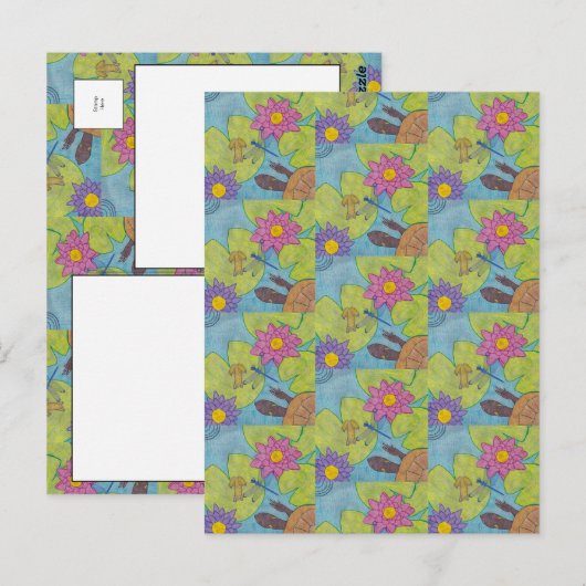 Pond Scene - Postcard Postkarte (Vorne/Hinten)