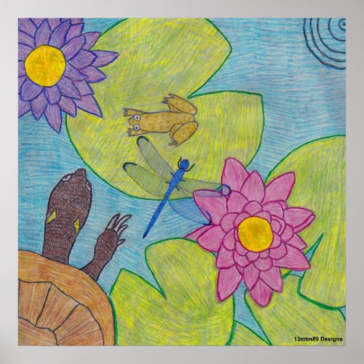 Pond Scene - Poster Print (Vorne)