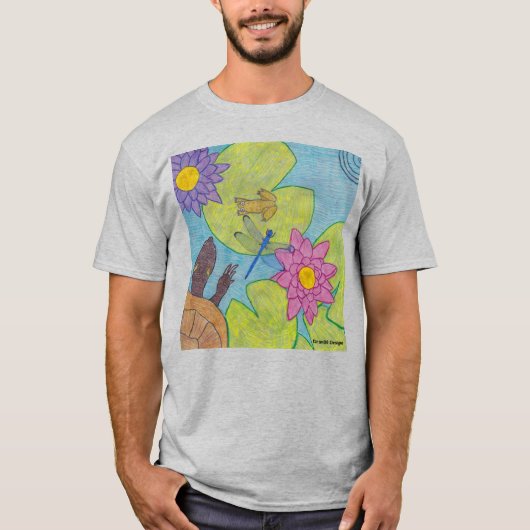 Pond Scene (vivid) - T - Shirt für Männer (Vorderseite)