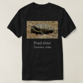 Pond Slider Turtle Black T - Shirt (Design vorne)