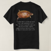 Pond Slider Turtle Black T - Shirt (Design Rückseite)
