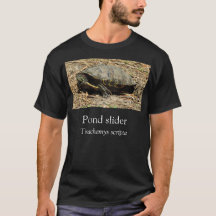 Pond Slider Turtle Black T - Shirt