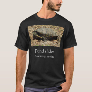 Pond Slider Turtle Black T - Shirt