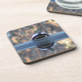 Pond Turtle Reflection Untersetzer (Linke Seite)
