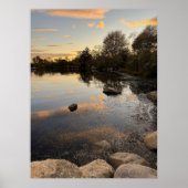 Pond Waterscape Sunset Photo Poster (Vorne)