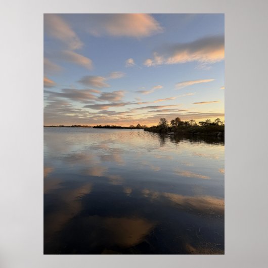 Pond Waterscape Sunset Photo Poster (Vorne)