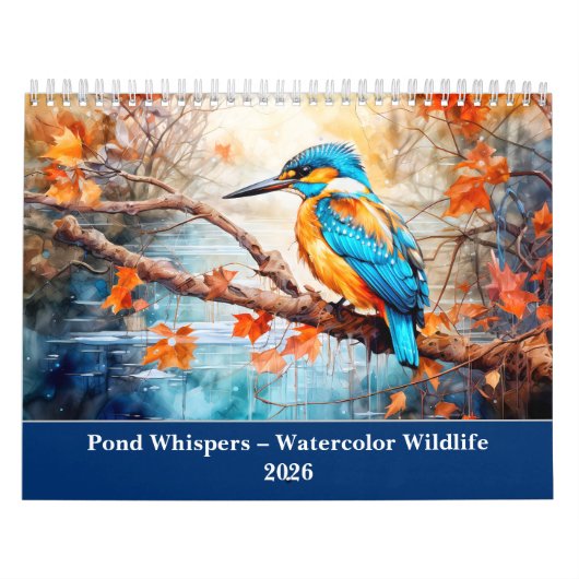 Pond Whispers – 2026 Watercolor-Wildlife-Kalender Kalender (Titelbild)